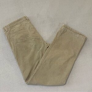 Prana Men's Corduroy Pants 36W 32L Tan Straight Leg Pants